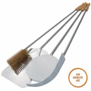 Set de 4 pelles en acier inox (pour pizzas de 30 cm.)
