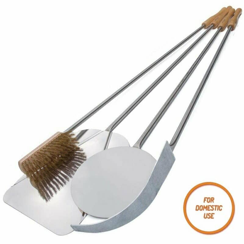Set de 4 pelles en acier inox (pour pizzas de 30 cm.)