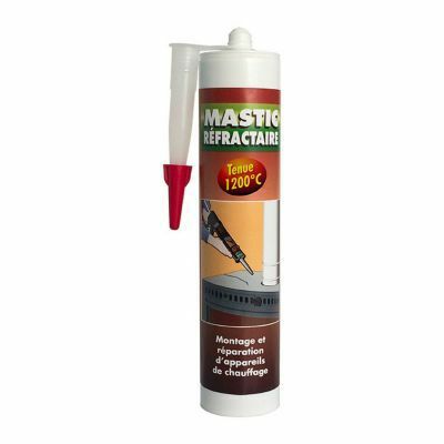 MASTIC REFRACTAIRE 310 ML 1200° noir